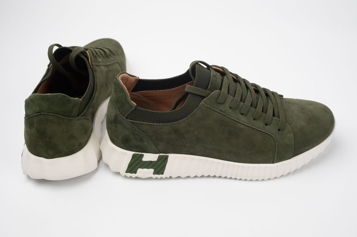 Pantofi bărbați piele naturală întoarsă FRANCO GERARDO 25892 Verde vel