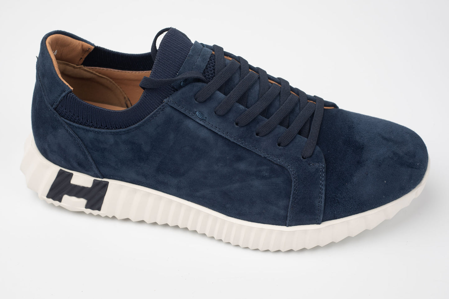 Pantofi bărbați piele naturală întoarsă FRANCO GERARDO 25892 Blue Vel