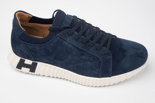 Pantofi bărbați piele naturală întoarsă FRANCO GERARDO 25892 Blue Vel