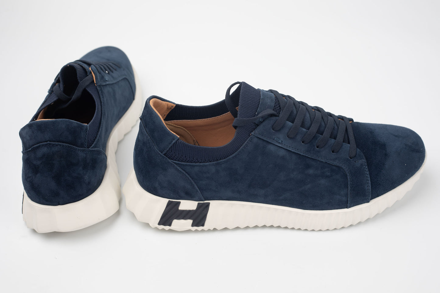 Pantofi bărbați piele naturală întoarsă FRANCO GERARDO 25892 Blue Vel