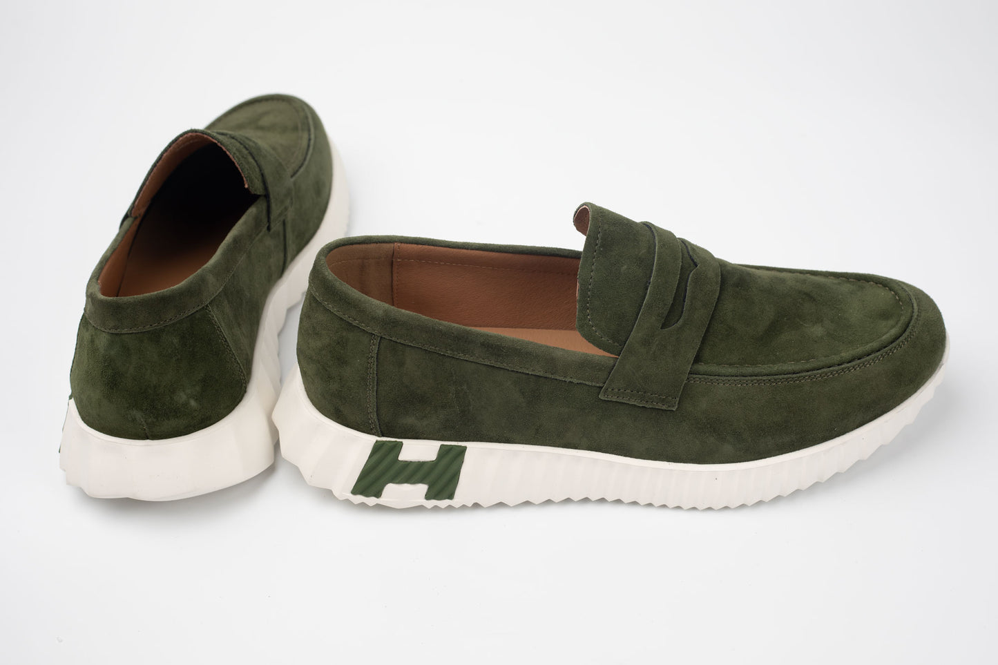 Pantofi bărbați piele naturală întoarsă FRANCO GERARDO 25860 Verde vel