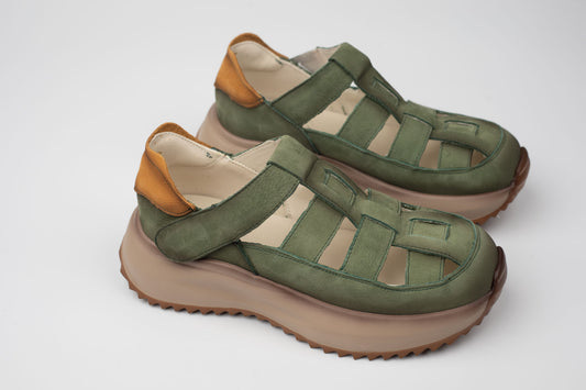 Sandale dama piele naturala FRANCO GERARDO 8882 VERDE