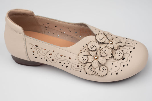 Pantofi dama piele naturala ANNAVIOTI 55050 6 BEJ
