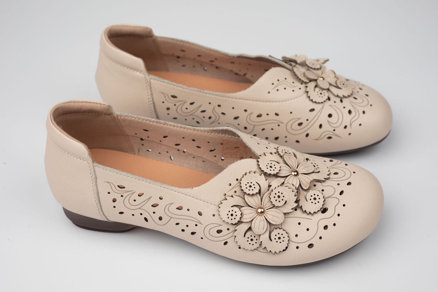 Pantofi dama piele naturala ANNAVIOTI 55050 6 BEJ