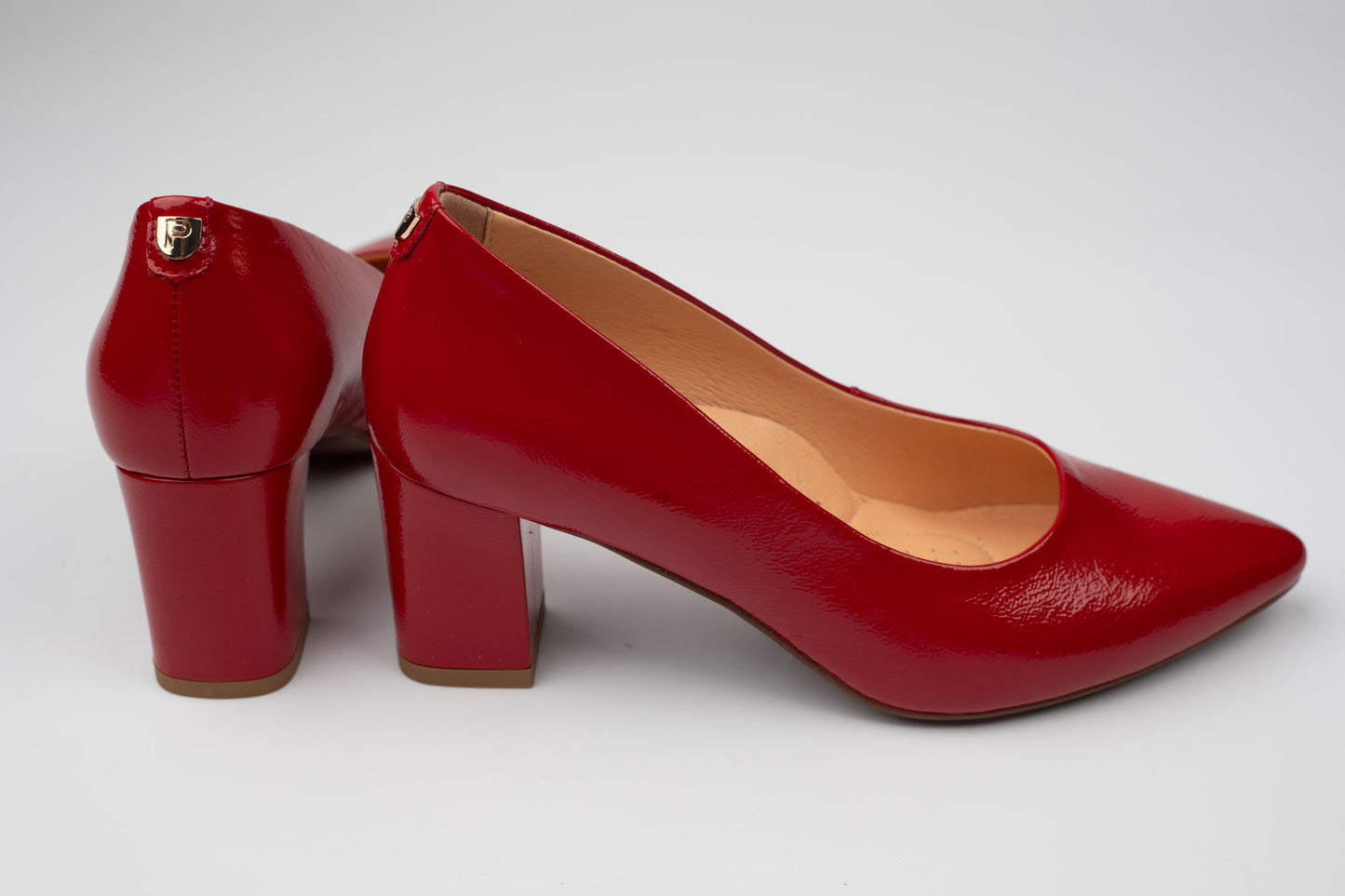 Pantofi din piele naturala PULSO 1580 Rosu
