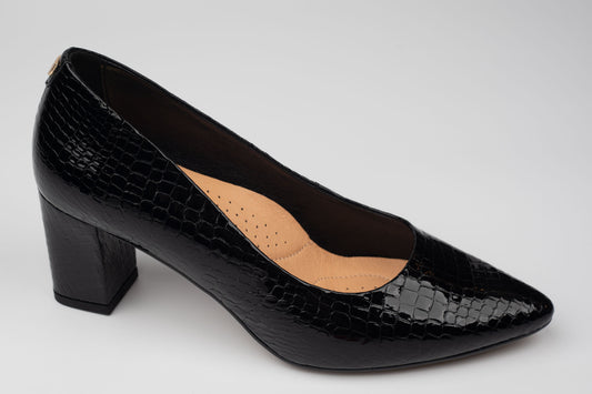 Pantofi din piele naturala PULSO 1580 N croco lac
