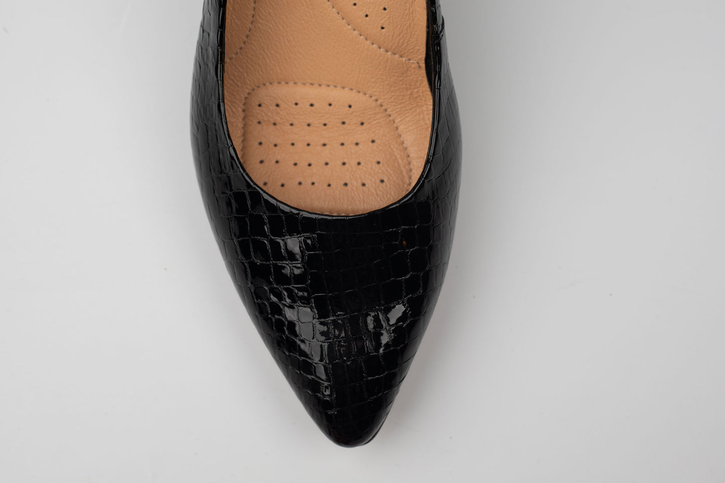 Pantofi din piele naturala PULSO 1580 N croco lac