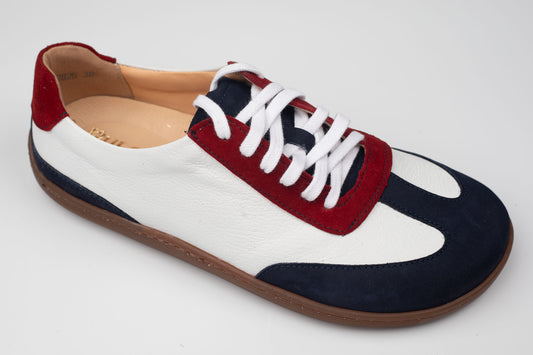 Pantofi damă piele naturală PULSO ( barefoot) 1572 Alb blue R
