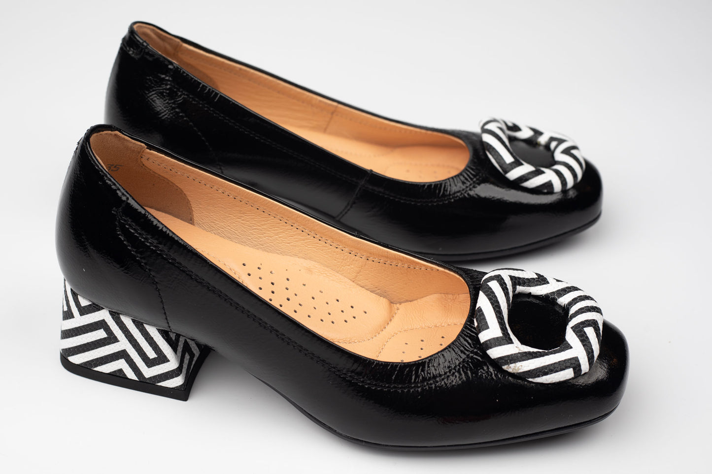 Pantofi damă piele naturală PULSO 1536 N A Zebra XXL