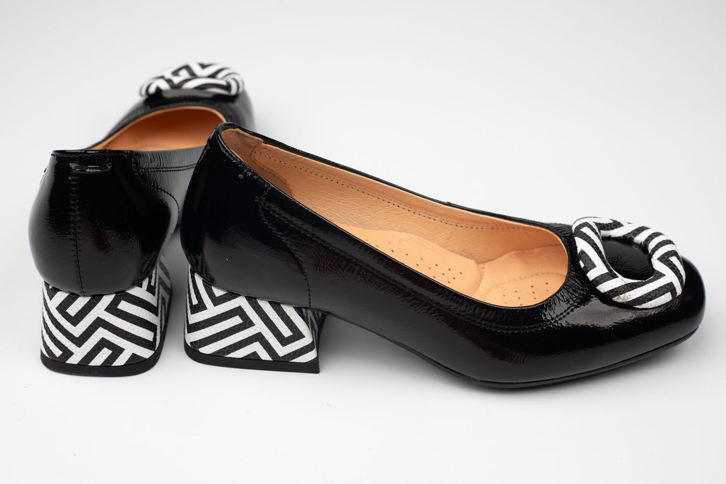 Pantofi damă piele naturală PULSO 1536 N A Zebra XXL