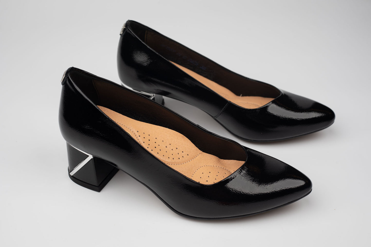 Pantofi damă piele naturală lucioasă PULSO 1559 N naplac Xxl