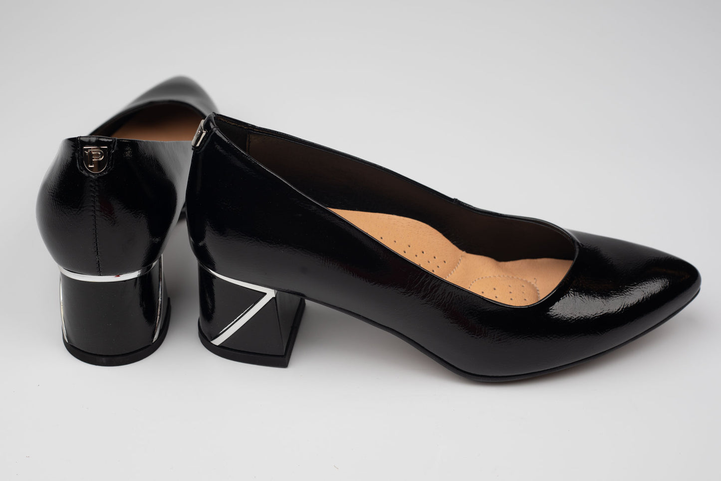 Pantofi damă piele naturală lucioasă PULSO 1559 N naplac Xxl