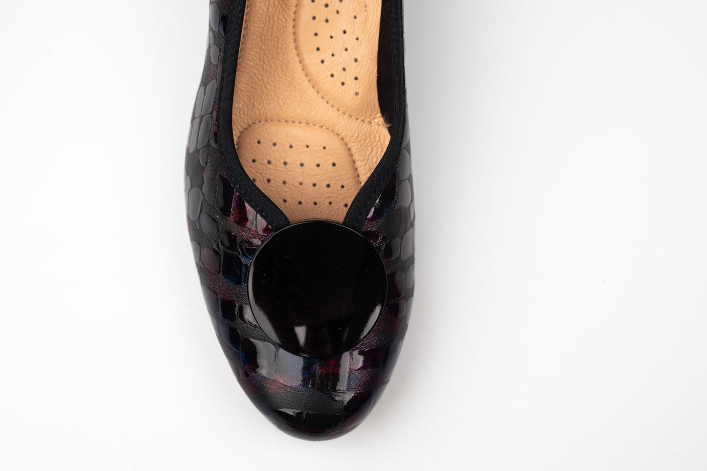 Pantofi damă piele naturală PULSO 1563 Mov croco ( senzație)