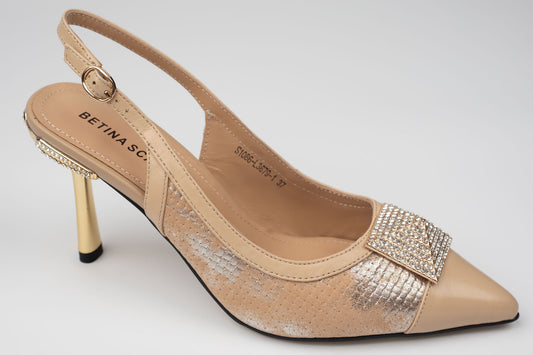 Pantofi damă piele naturală BETINA 3679 Auriu