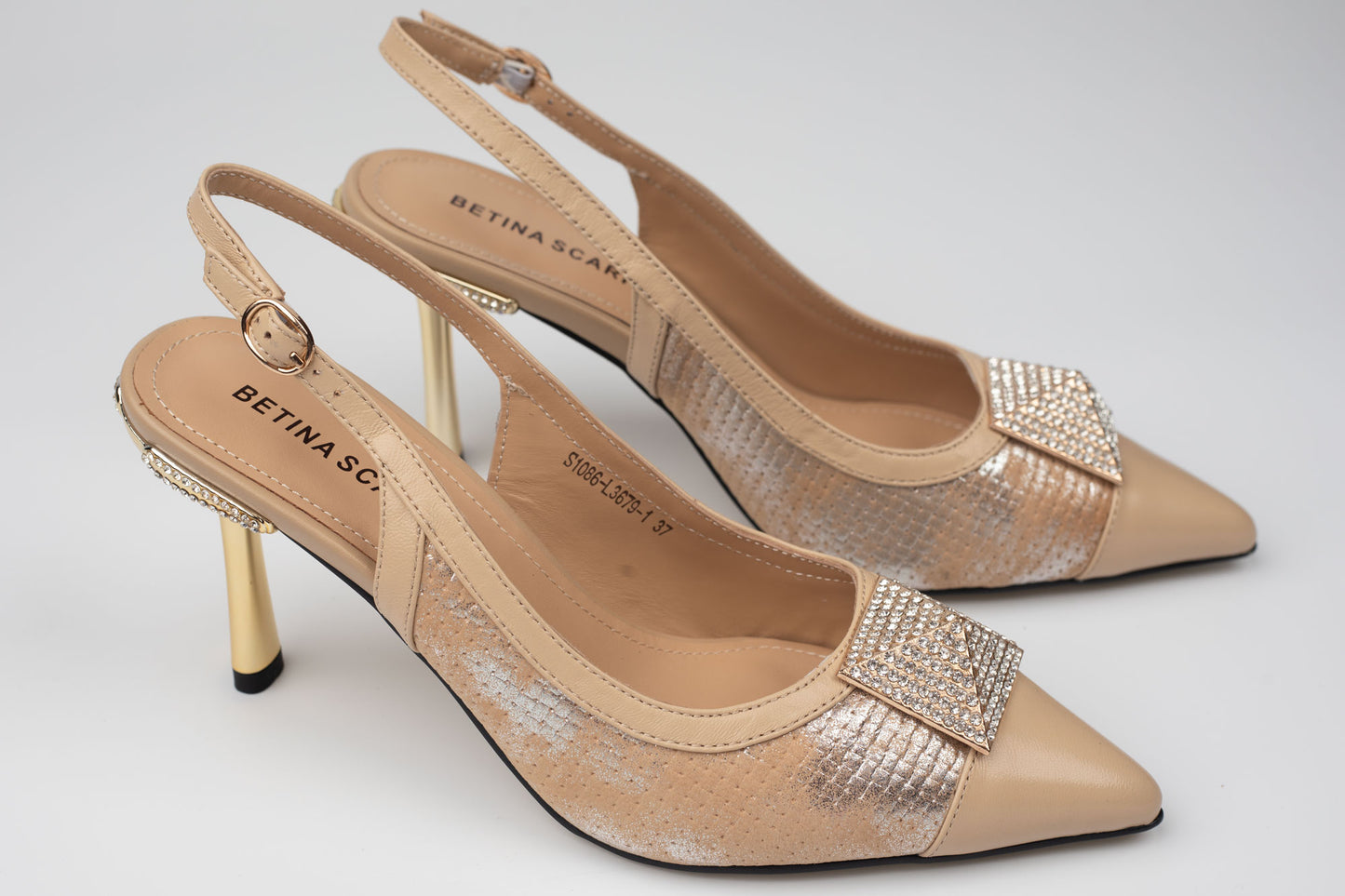 Pantofi damă piele naturală BETINA 3679 Auriu