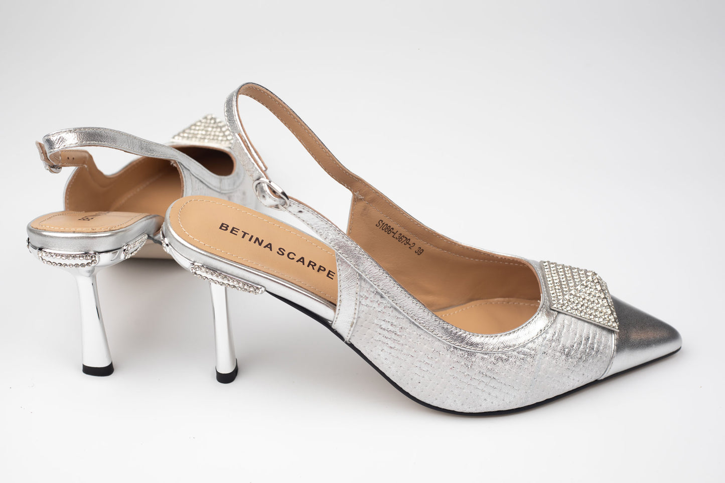 Pantofi damă piele naturală BETINA 3679 Argintiu