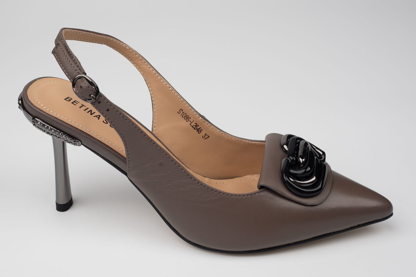Pantofi damă piele naturală BETINA 2648 Khaki