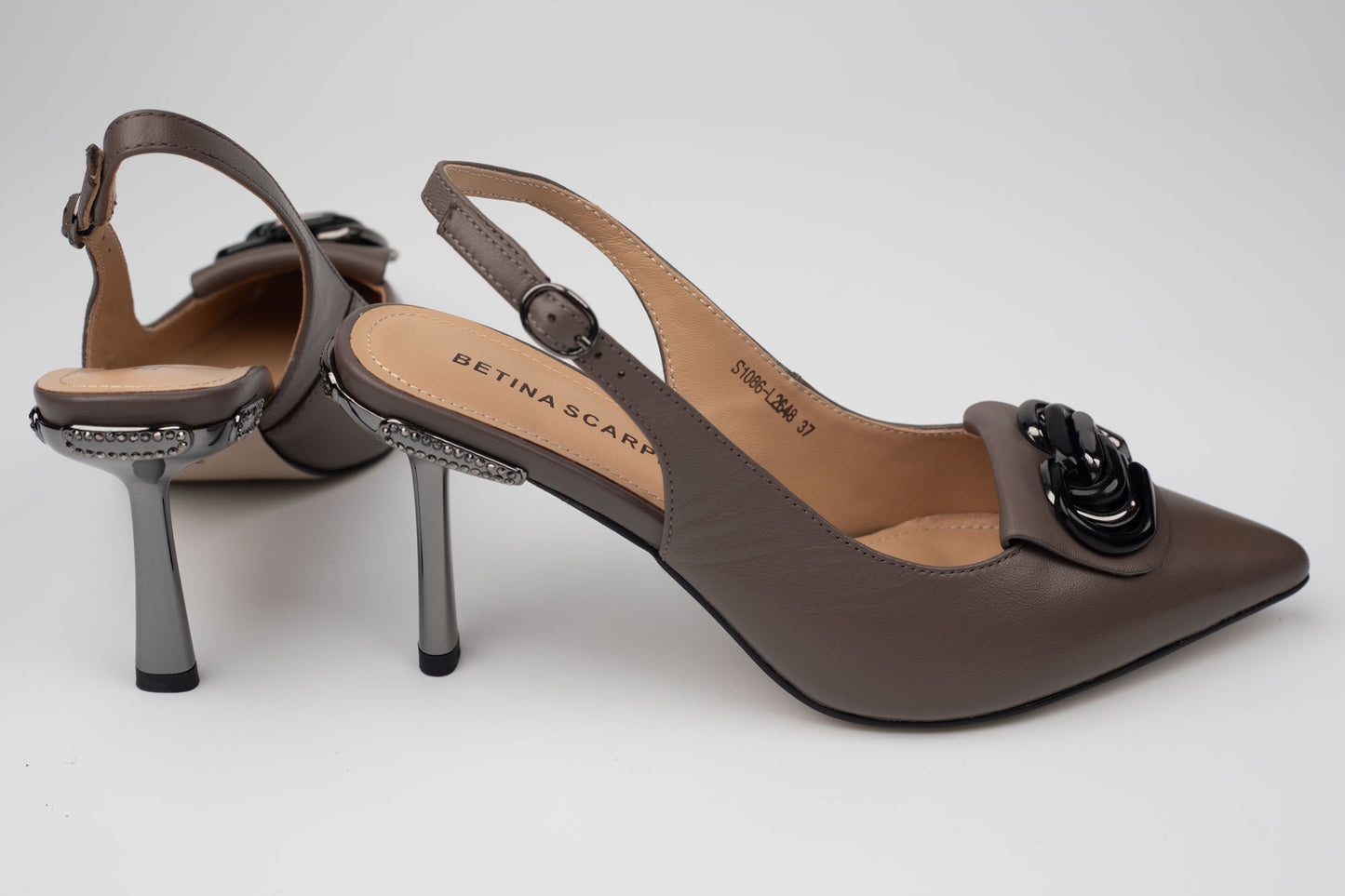 Pantofi damă piele naturală BETINA 2648 Khaki