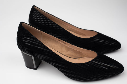 Pantofi damă piele naturală întoarsă BETINA 2678 N vel pic