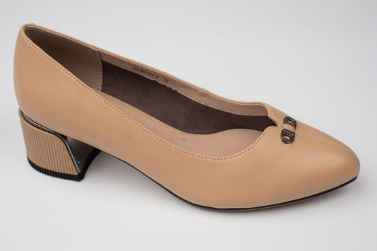 Pantofi damă piele naturală BETINA 2503 Apricot