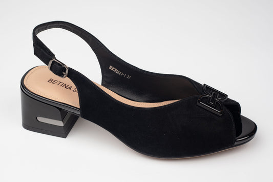 Sandale damă piele naturală întoarsă BETINA 2621-1 N vel