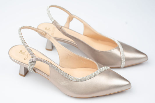 Pantofi damă piele naturală KORDEL 3122 Auriu