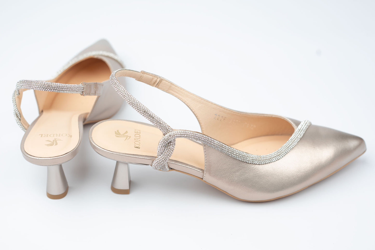 Pantofi damă piele naturală KORDEL 3122 Auriu