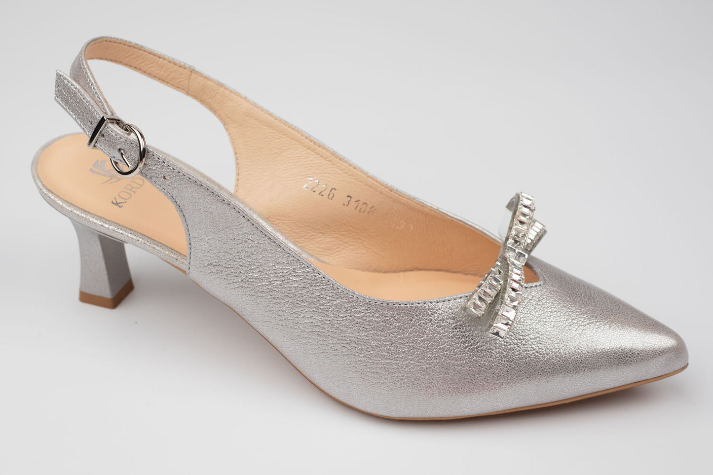 Pantofi damă piele naturală KORDEL 3108 Argintiu