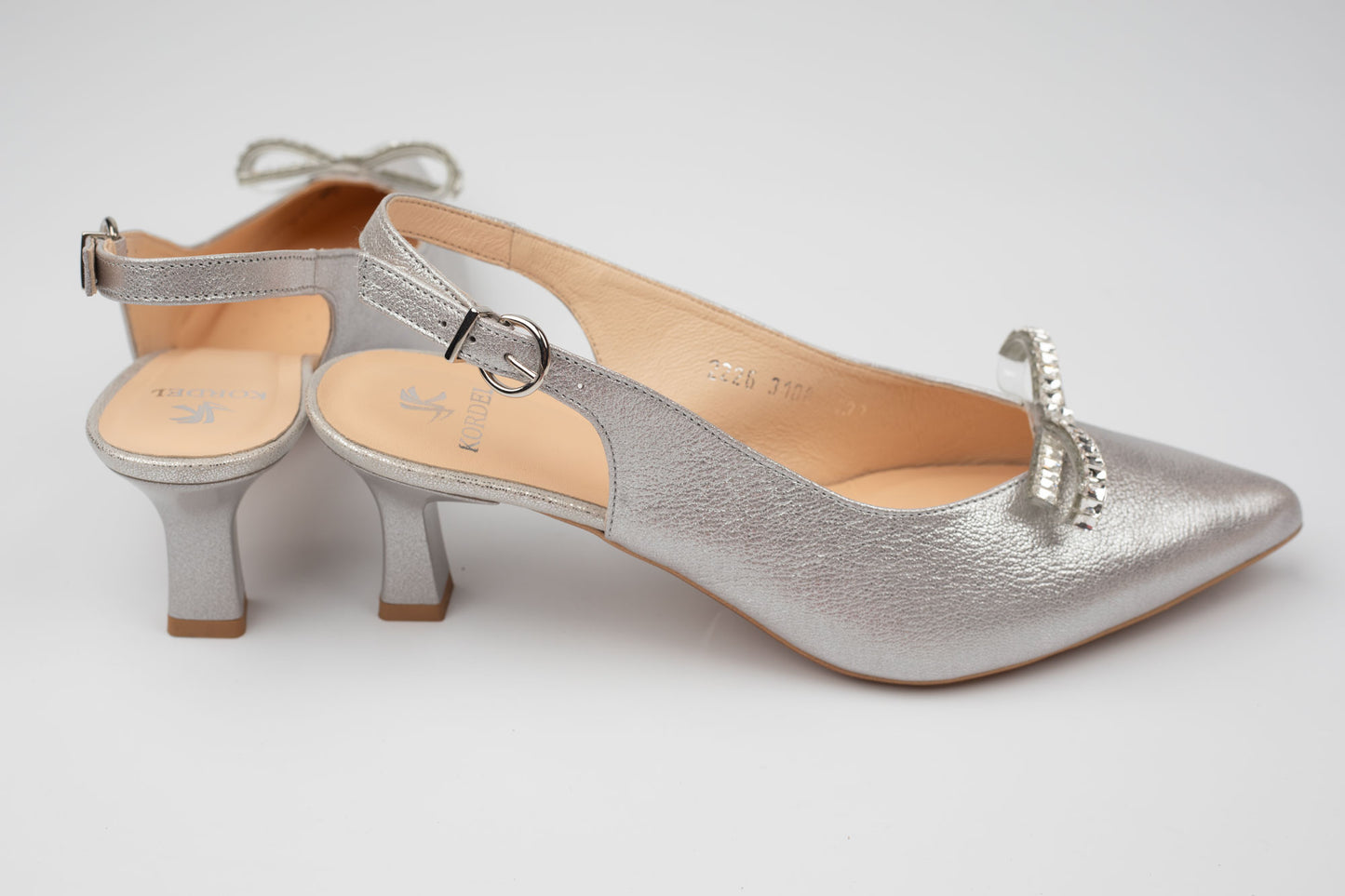 Pantofi damă piele naturală KORDEL 3108 Argintiu
