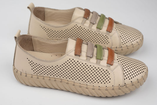 Pantofi damă piele naturală BIOFLEX SPORT 5332 Bej