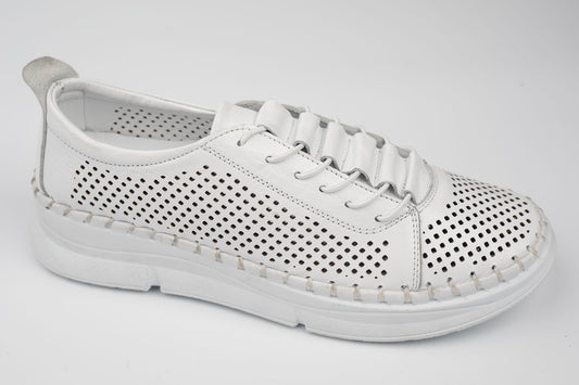 Pantofi damă piele naturală BIOFLEX SPORT 2025 Alb
