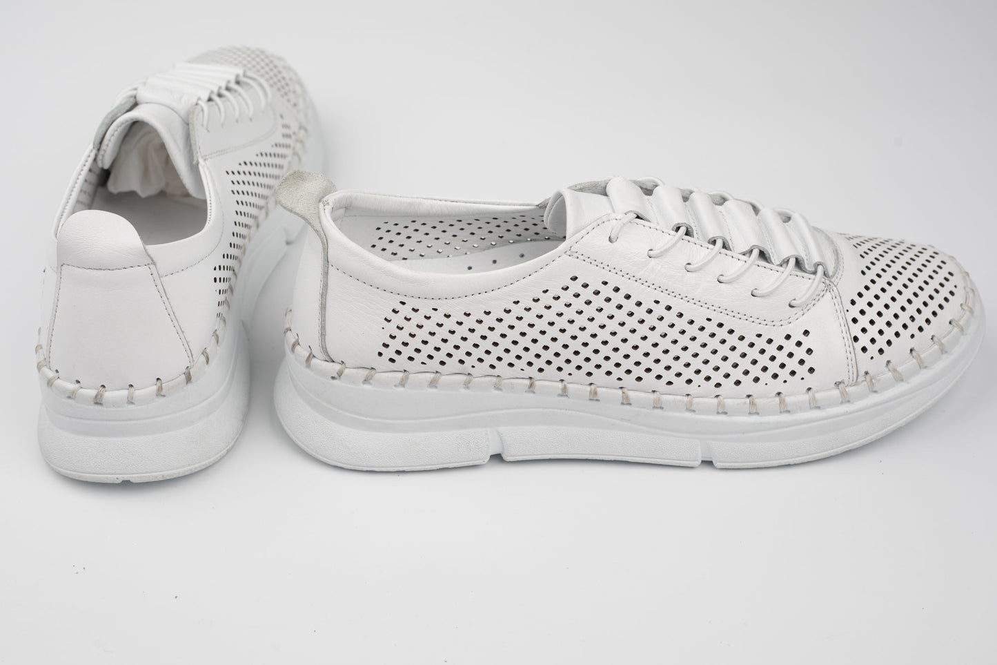 Pantofi damă piele naturală BIOFLEX SPORT 2025 Alb