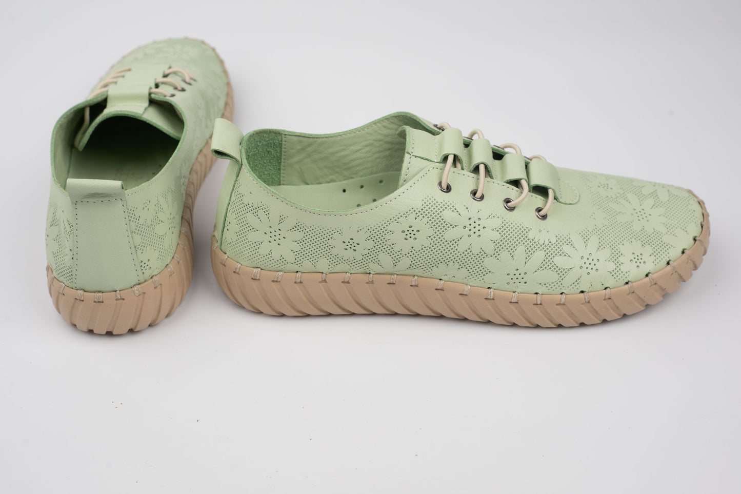 Pantofi damă piele naturală BIOFLEX 532 Verde