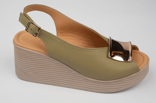 Sandale damă piele naturală DOGATI 4012 Khaki