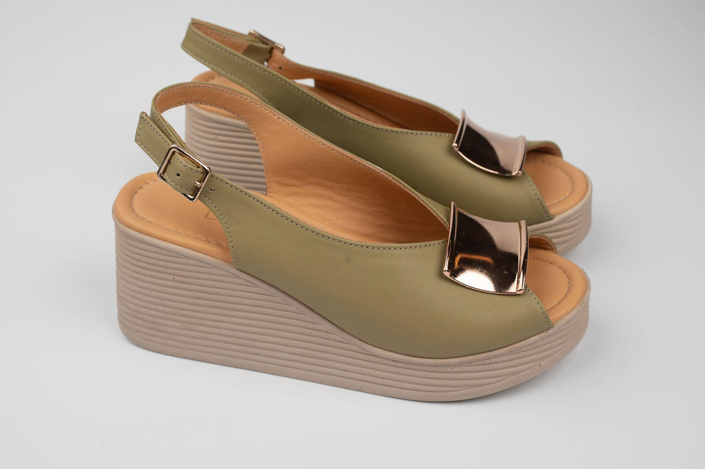 Sandale damă piele naturală DOGATI 4012 Khaki