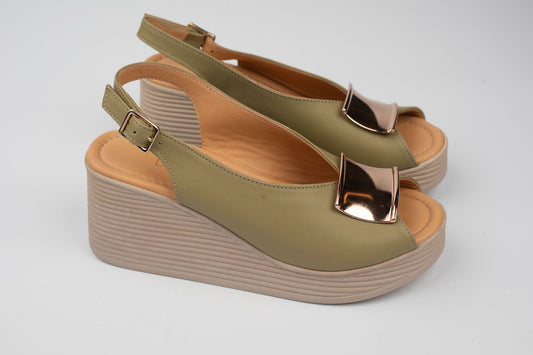 Sandale damă piele naturală DOGATI 4012 Khaki