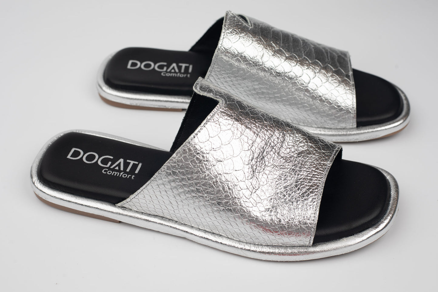 Slapi damă piele naturală DOGATI 25027 Argintiu (36-42)