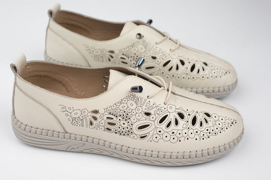 Pantofi damă piele naturală BETINA 80251 Bej