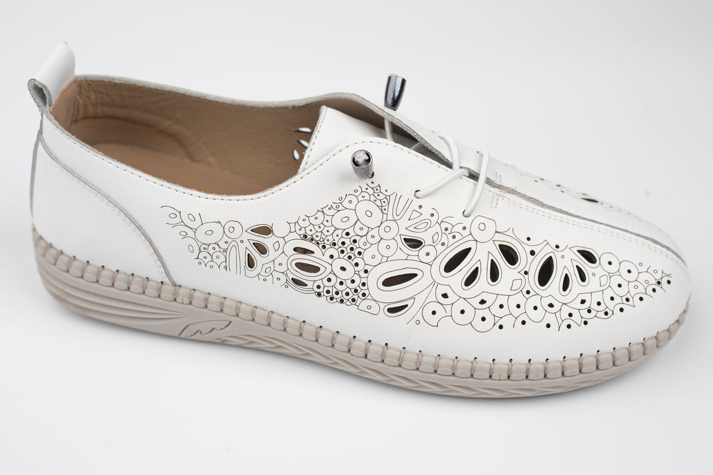 Pantofi damă piele naturală BETINA 80251 Alb