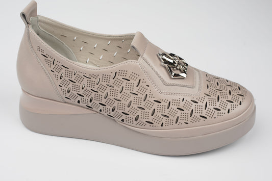 Pantofi damă piele naturală BETINA 6518 Taupe