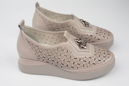 Pantofi damă piele naturală BETINA 6518 Taupe