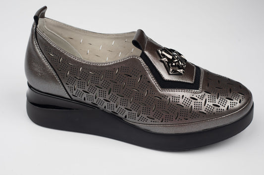 Pantofi damă piele naturală BETINA 6518 Grey