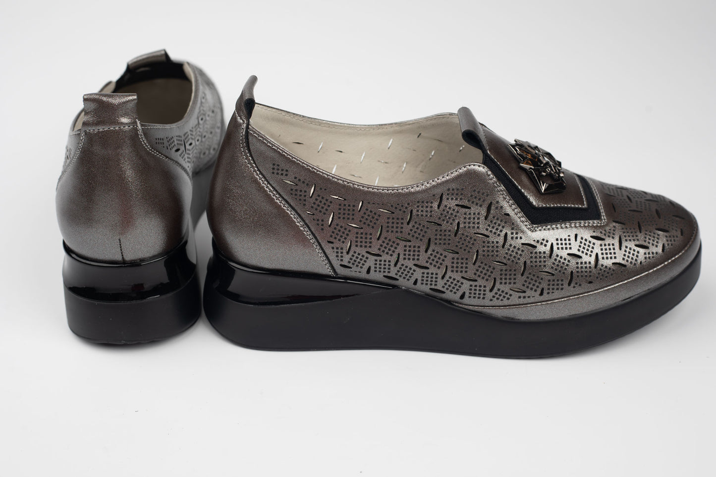 Pantofi damă piele naturală BETINA 6518 Grey