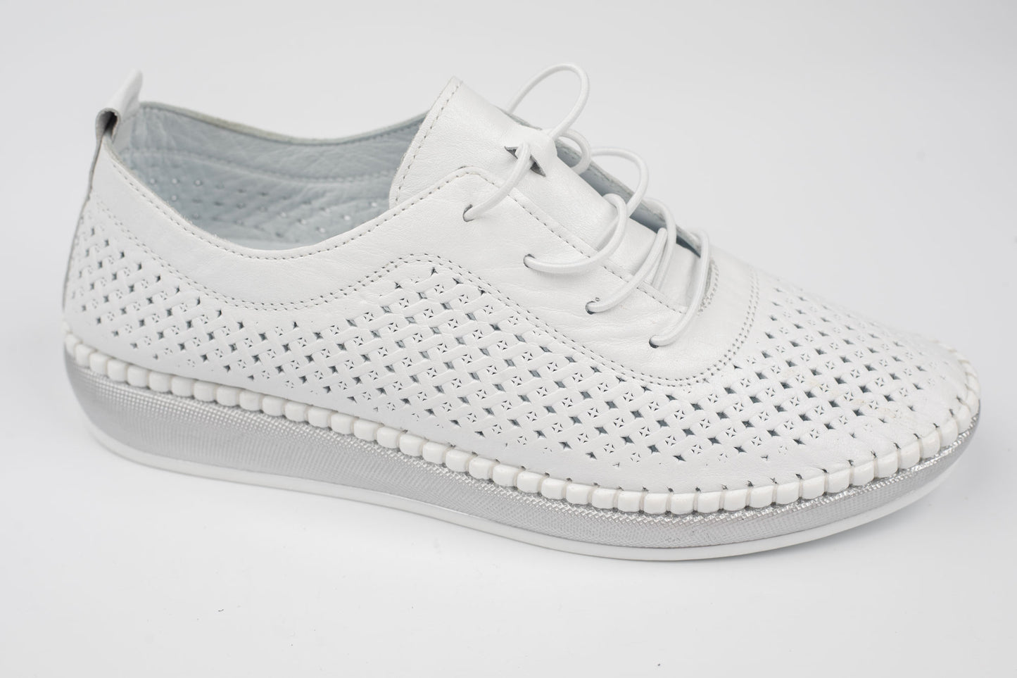 Pantofi damă piele naturală 023-116 Alb (7000 Johan)