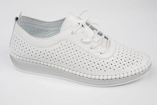 Pantofi damă piele naturală 023-116 Alb (7000 Johan)
