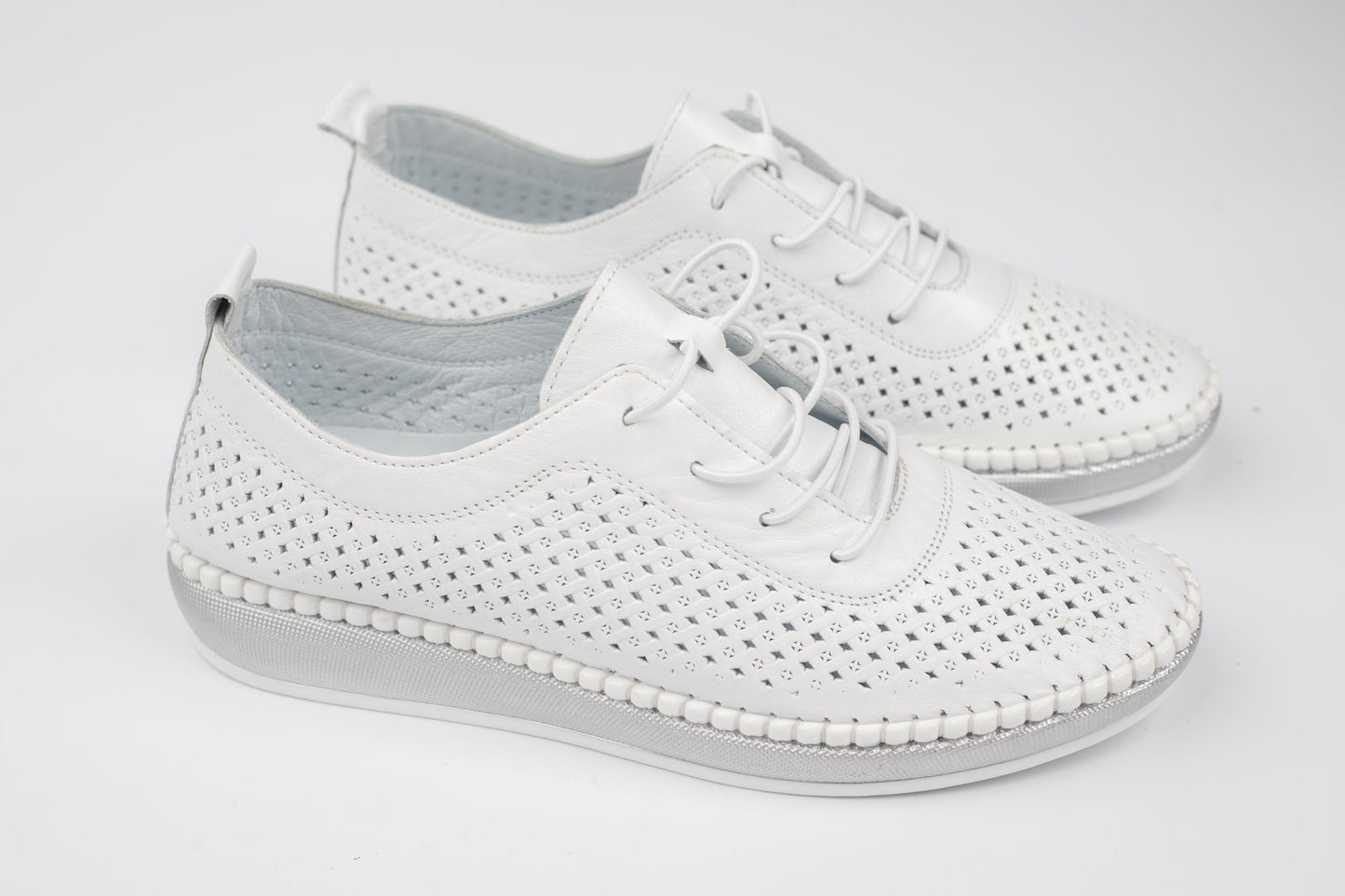 Pantofi damă piele naturală 023-116 Alb (7000 Johan)