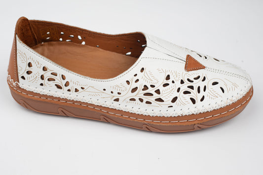 Pantofi damă piele naturală DOGATI 505-1 Alb