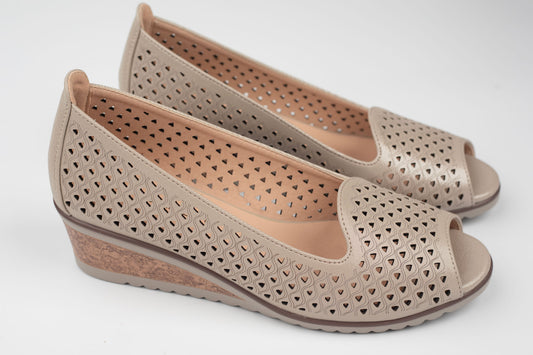 Pantofi dama piele naturală BETINA 23797 Bej ( 35-41)