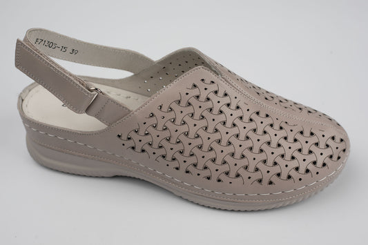 Saboți damă piele naturală BETINA 71305 Taupe