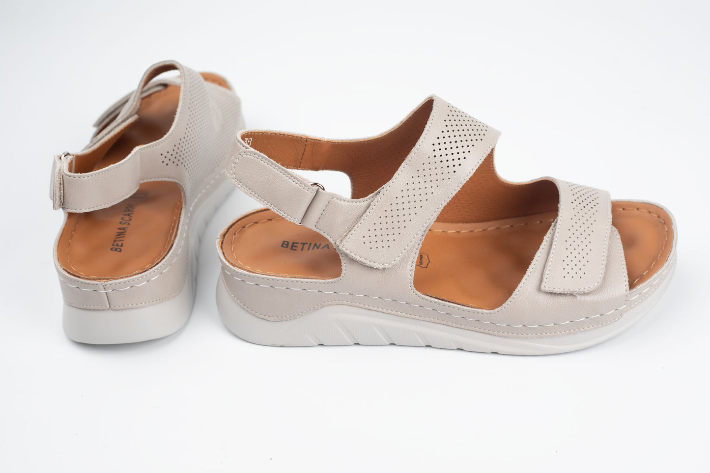 Sandale dama piele naturală BETINA 25800 Taupe